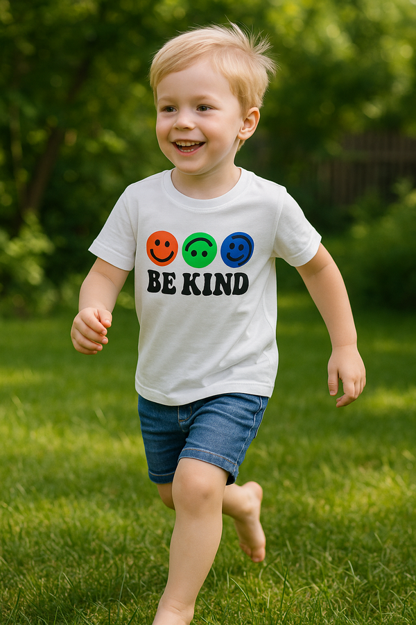 Boys Cotton Half Sleeve T-Shirt - Casual Summer Wear – Smiley Print