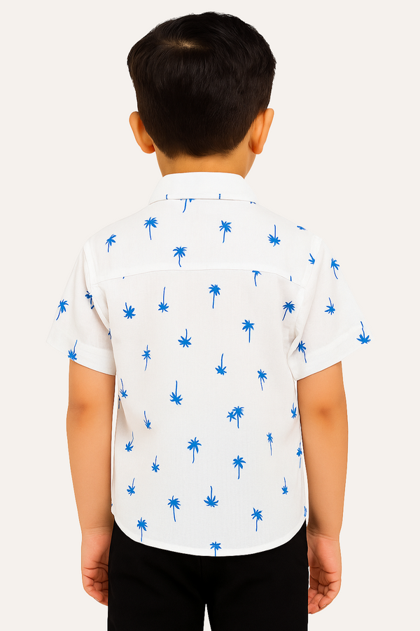 Boys Printed Cotton Half Sleeve Shirt – Casual Summer Wear